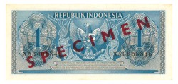 Indonesia. 1 rupiah. Banknote. Type 1954. - UNC.