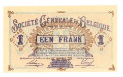 Belgium. 1 franc. Banknote. Type 1917. - UNC.