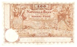 Belgium. 100 francs. Banknote. Type 1914. - Very fine.