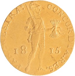 Gouden dukaat. Willem I. 1815. Zeer Fraai / Prachtig.