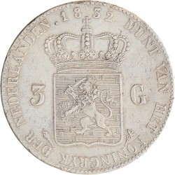 3 gulden. Willem I. 1832/24. Zeer Fraai +.