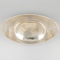 Soezen- / broodmand zilver.