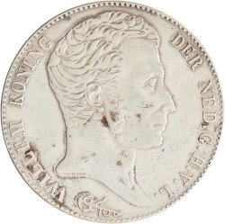 3 gulden. Willem I. 1824 U. Zeer Fraai +.