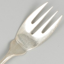 12-delig visbestek zilver.