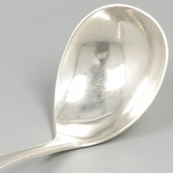 Compote- & sauslepel zilver.