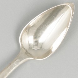 12-delige set koffie- / theelepels (Amsterdam 1874) zilver.