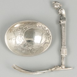 Reisbestek zilver.