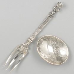 Reisbestek zilver.