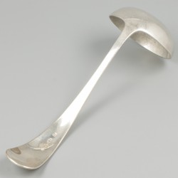 Sauslepel Haags lofje zilver.