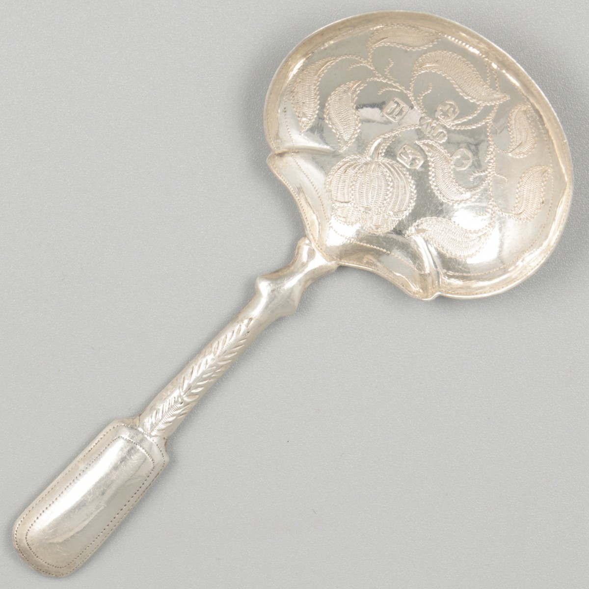 Suikerschep zilver.