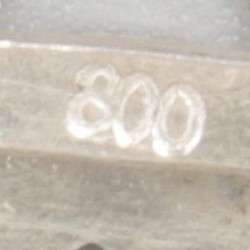 12-delige set glasnummers zilver.