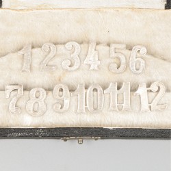 12-delige set glasnummers zilver.