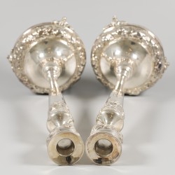 2-delige set set kandelaren zilver.