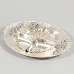 Serveerschaal zilver.