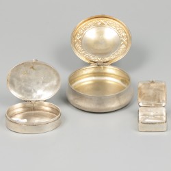 3-delig lot doosjes zilver.