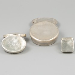 3-delig lot doosjes zilver.