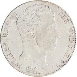 3 gulden. Willem I. 1823 U. Zeer Fraai +.