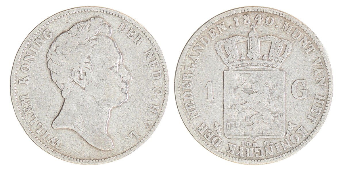 1 gulden. Willem I. 1840. Fraai.