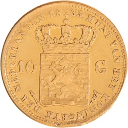 10 gulden. Willem I. 1833. Fraai.