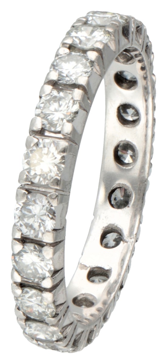 Platina alliance ring bezet met ca. 1.40 ct. diamant.