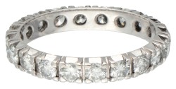 Platina alliance ring bezet met ca. 1.40 ct. diamant.