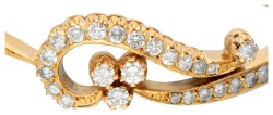 20 kt. Geelgouden bangle armband bezet met ca. 1.47 ct. diamant.