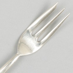 12-delige set gebaksvorkjes zilver.