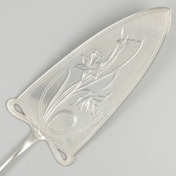 Taartschep zilver.
