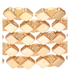 Vintage 18 kt. geelgouden brede armband.