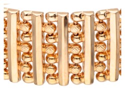 Vintage 14 kt. roségouden Italiaanse design armband.