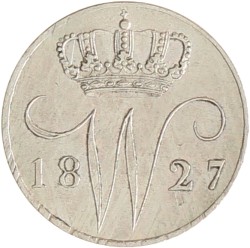 5 cent. Willem I. 1827 U. UNC -.