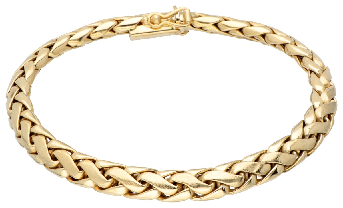14 kt. Geelgouden schakelarmband.