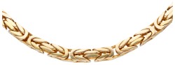 18 kt. Geelgouden koningsschakel collier.