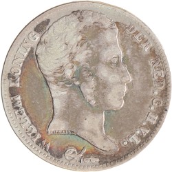 ½ gulden. Willem I. 1829 B. Fraai / Zeer Fraai.