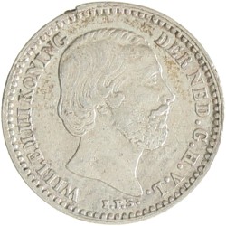 10 cent - Ingegraveerd met 'Coba'. Willem III. Z.j. Zeer Fraai +.