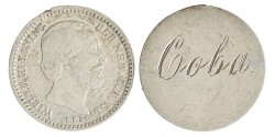 10 cent - Ingegraveerd met 'Coba'. Willem III. Z.j. Zeer Fraai +.