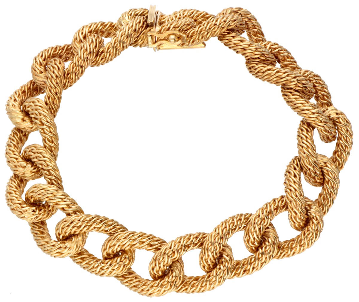 18 kt. Geelgouden gourmetschakel-armband.