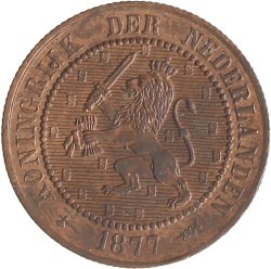 2½ cent. Willem III. 1877. UNC.