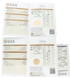 No reserve - GIA-certificeerde 18K witgouden solitair oorstekers met 1.00 ct. diamant.