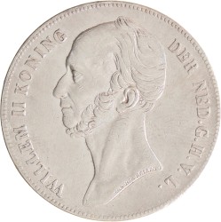 2½ gulden. Willem II. 1842. Zeer Fraai +.