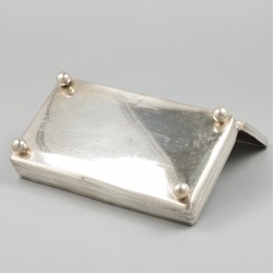 Theelepeldoos zilver.