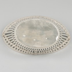 Bonbonmandje zilver.