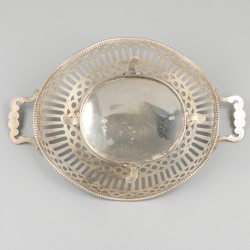 Bonbonmandje zilver.