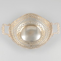 Bonbonmandje zilver.