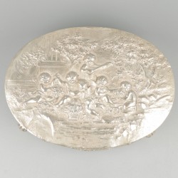 Koektrommel zilver.