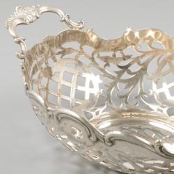 Bonbonmandje zilver.