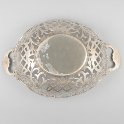 Bonbonmandje zilver.