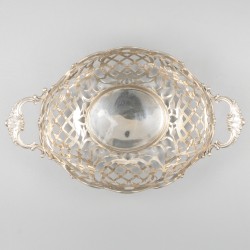 Bonbonmandje zilver.
