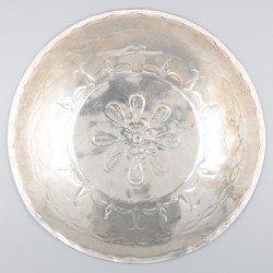Koekschaal zilver.
