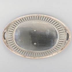 Bonbonmandje zilver.